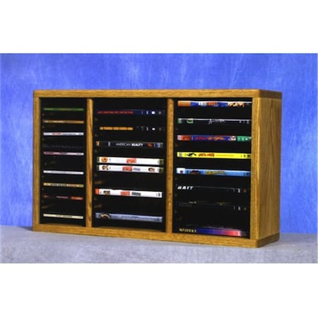 Wood Shed Solid Oak desktop or shelf for CDs and DVDs - Individual Locking Slots 313-1 CD-DVD